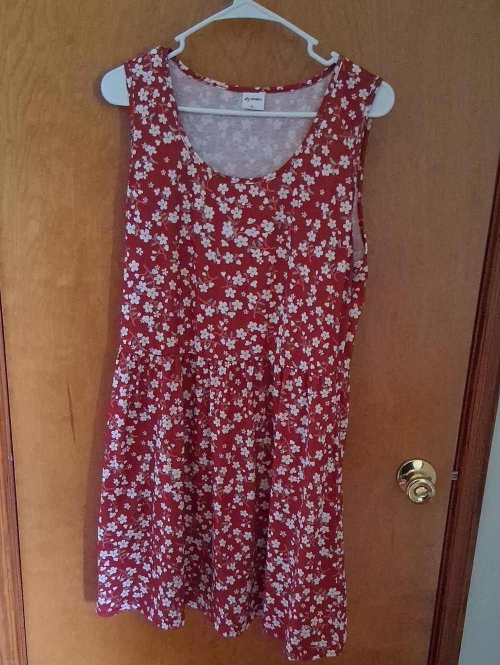 Red Floral Sleeveless Sundress